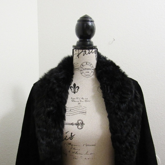BANANA REPUBLIC Fur Collar Formal Trench Coat - Picture 5 of 8